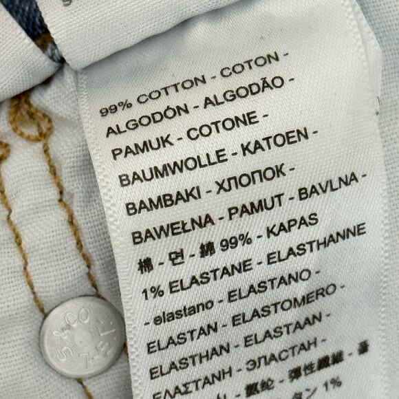 Levi's 501 Cropped Jeans Women’s 30x26 Straight-Leg High Rise Blue Two Tone - Picture 9 of 16